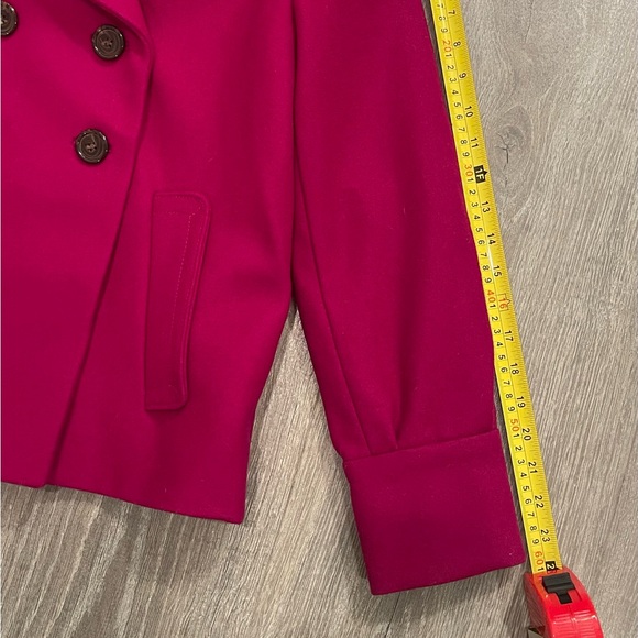Banana Republic Fuchsia Double-Breasted Pea Coat - Picture 8 of 12